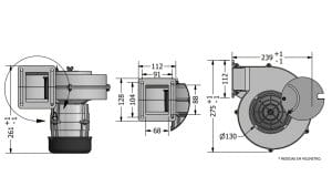 ventilador siroco gabarito